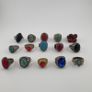 15 Rustic Brass Rings Mixed Traditional Glass & Stone Ring Collection Image 7