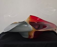 Large Art Glass Bowl - Hand Blown