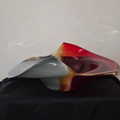 Large Art Glass Bowl - Hand Blown