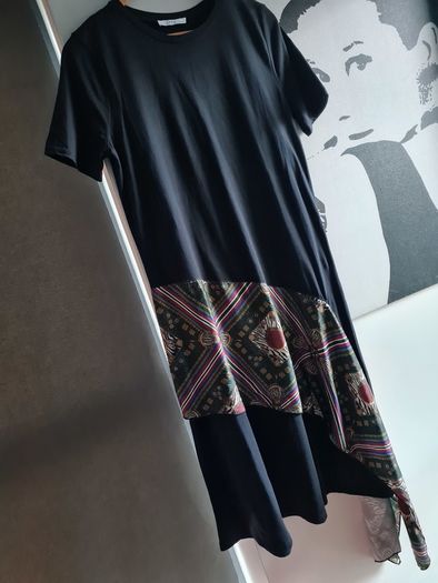 Zara Versace Style Print Scarf Long Tunic Dress