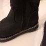 Girls Ankle Boots (Black) - junior size 7 (24) Image 3