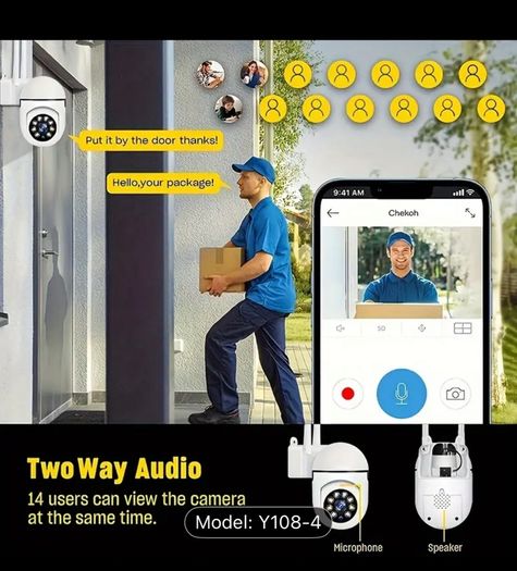 1080P WIFI IP Security Camera Wireless Outdoor  CCTV HD Home