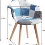 Patchwork dining chairs armchairs Set of two Image 8