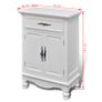 Wooden Cabinet with 2 Doors 1 Drawer White Image 2