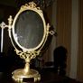 Vintage brass vanity mirror 39cm Image 3
