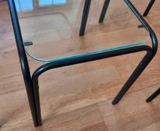 Three glass tables