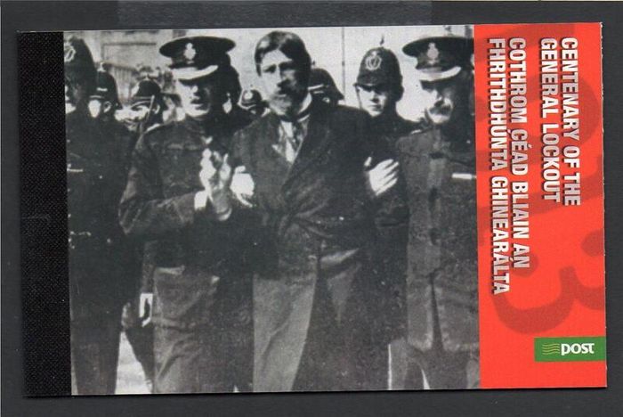 2013 Ireland Centenary of the General Lockout Commemorative Stamp Booklet Mint Never Hinged (MNH). Photos of contents shown.