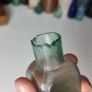 136 - Antique Sea Glass Cork Burst Top Inkwell Collectible Decorative Bottle Image 6