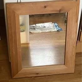 Wooden-Framed Mirror