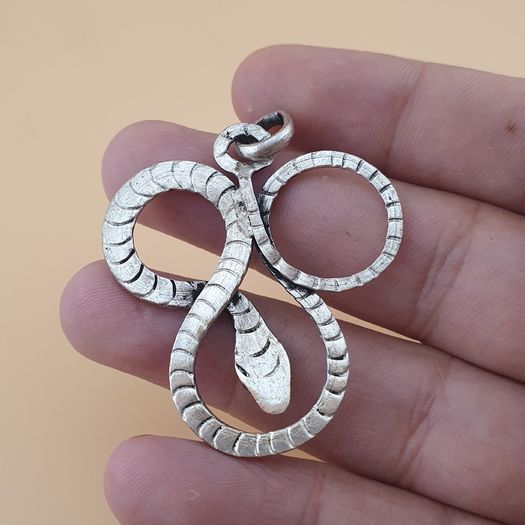 Vintage Brass Snake Beatiful Handmade Pendant