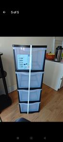 4 drawer storage unit