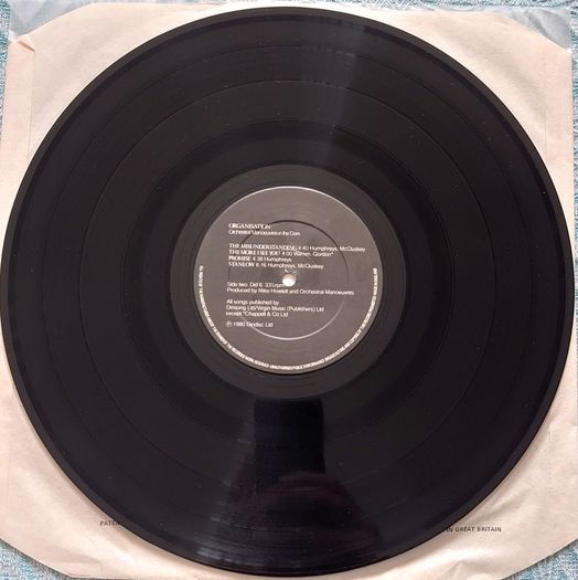 Orchestral Manoeuvres In The Dark - Organization - Vinyl