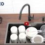 Lonheo Kitchen Sink 740 x 440, surface or undermonted - gunmetal grey Image 5