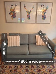Sofa bed and matching armchair