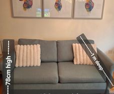 Sofa bed and matching armchair