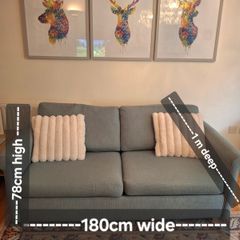 Sofa bed and matching armchair