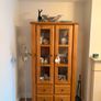 solid oak glass cabinet Image 3
