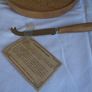 Wooden Hand Turned Cheese Board & Knife for Sale Image 3