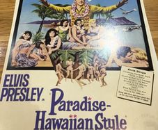 Rare Genuine Elvis Memorabilia - Poster from his film - Paradise Hawaiian Style