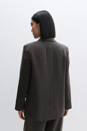 Dark Grey Pinstripe Blazer. New