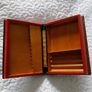 RARE Vintage Don Quixote Embossed Leather Cigar & Cigarette Humidor Box - Book Style Image 3