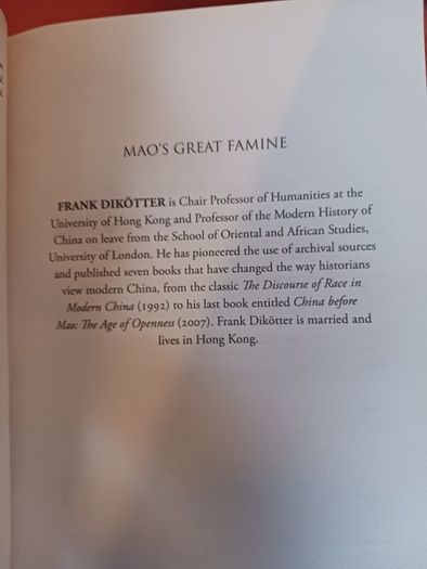 Mao's Great Famine/ Frank Dikotter/ 2011