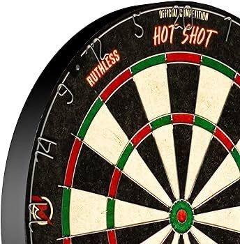 NEW SALE Hot Shot Dart Board | Endurance Round Wire Sisal Dartboard Set Including 2 sets of Steel Tip Darts