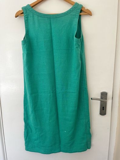 M&S Linen Dress in Spearmint Green UK 10