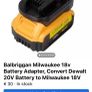 Balbriggan Milwaukee 18v Battery Adapter, Convert Dewalt 20V Battery to Milwaukee 18V Image 2