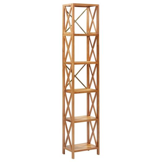 6-Tier Shelf 40x30x205 cm Solid Oak Wood