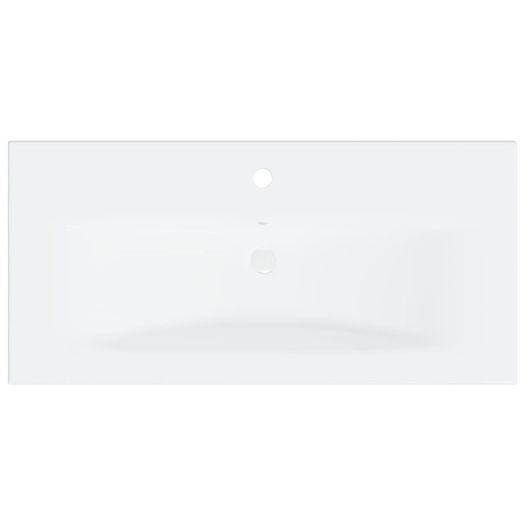 Sink Cabinet with Built-in Basin Black Chipboard