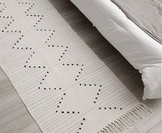 MULTIPLE SIZES AVAILABLE Area Rugs for Bedroom, Cotton Woven Small Rug with Tassels for Living Room Hallway Kitchen Laundry Room, Soft Machine Washable Floor Mat Carpet 60x90cm (Beige