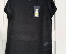 Black M&S top, short sleeves, size 16, new