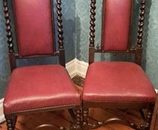 Dark wood chairs