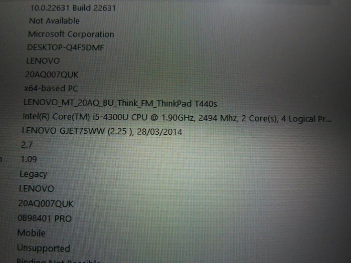 Laptop Lenovo ThinkPad T440s