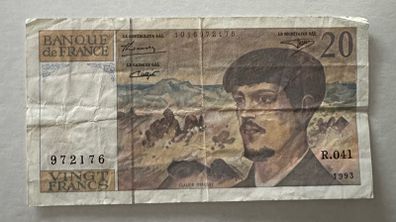 France 20 Francs 1993 Banknote