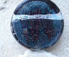 Hand crafted glass brooch,Jewellery,Brooch