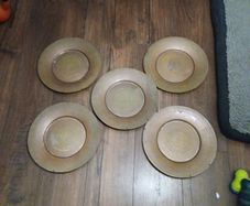 Set of 5 Rare vintage Inter Continental Hotel Dublin Engraved Copper Plates, 1960s