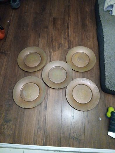 Set of 5 Rare vintage Inter Continental Hotel Dublin Engraved Copper Plates, 1960s