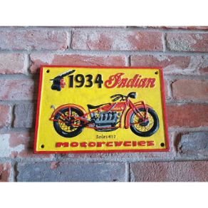 Cast iron sign - Indiana Motorcycles