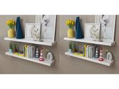 Wall Shelves 4 pcs White 100 cm