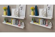 Wall Shelves 4 pcs White 100 cm