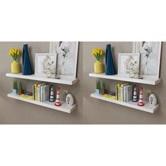 Wall Shelves 4 pcs White 100 cm