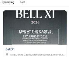 Bell X1 x2 tickets, King John's castle, Limerick