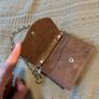 Dime Brown Leather Chain Wallet Image 4