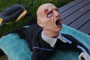 halloween crawling zombie