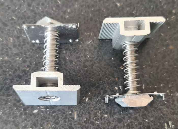 10x Solar Panel Mid-Clamps with Spring & T-Nut - Brand New