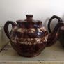 Fabulous Collection of Five Brown Betty Style Teapots, Different Styles, Different Shapes, Different Makers, For Sale as a Set Only, All Have Some Damage - Display Only!! Image 8