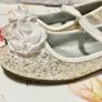 Girls white sparkly shoes Image 2