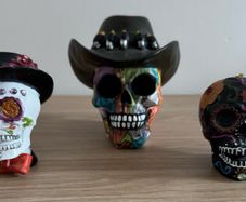 SKULLS - Decorative set of 3 inspired by Dia de los Muertos)
